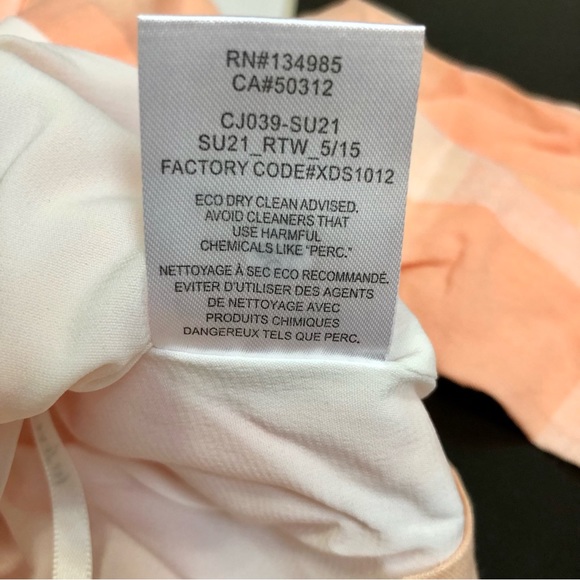 NWT For Love & Lemons Eugenie Cropped Plaid Blazer Jacket Peach Apricot Pastel M - Picture 9 of 10